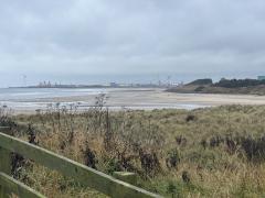 Looking back down the beach towards Blyth